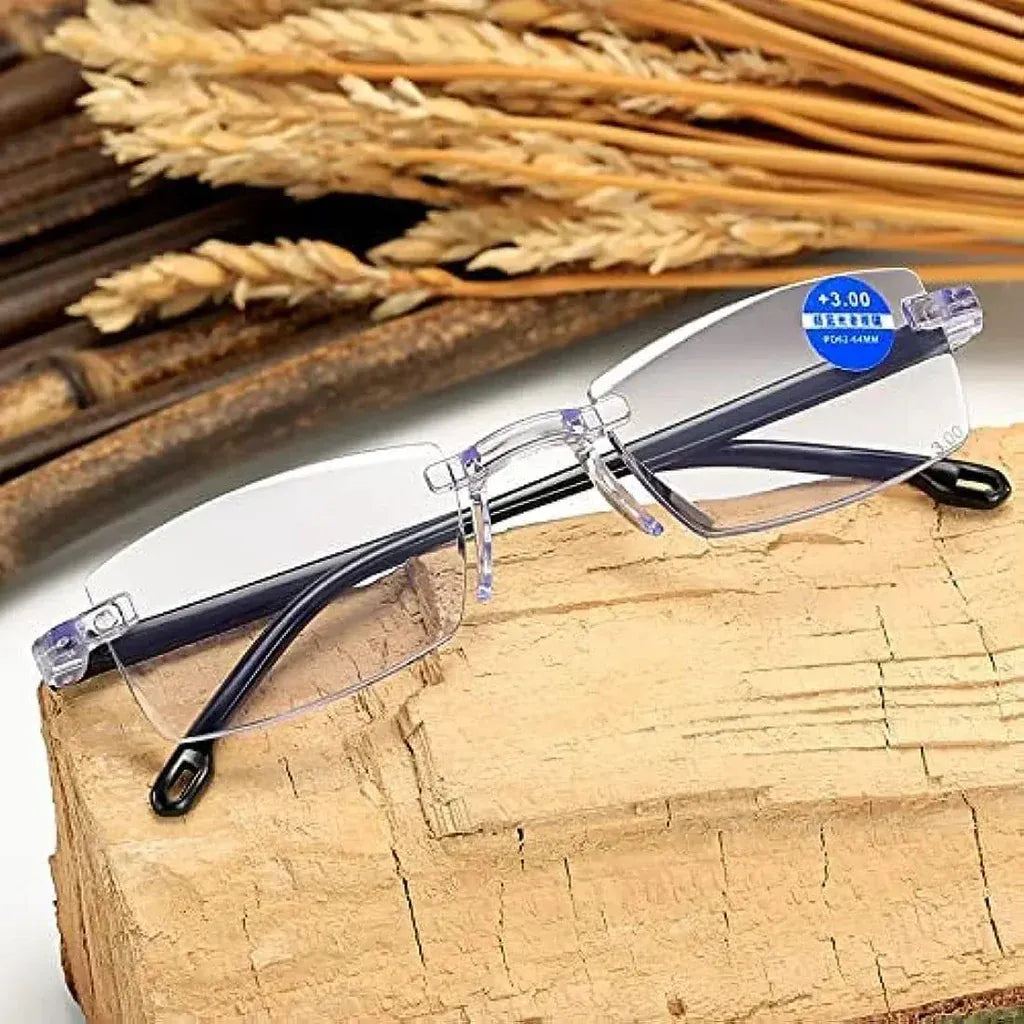 (Pack of 2) Rimless One Power Reading Glasses