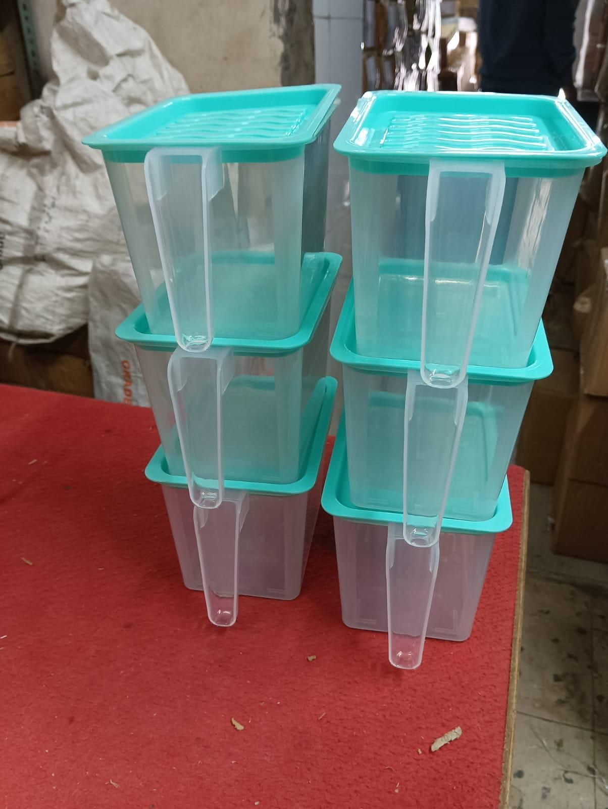 (Pack of 6) Unbreakable Fridge Storage Containers Box - Kitchen Storage Baskets