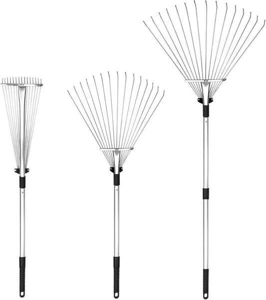 Garden Leaf Yard Cleaning Tool | Adjustable Garden Rake