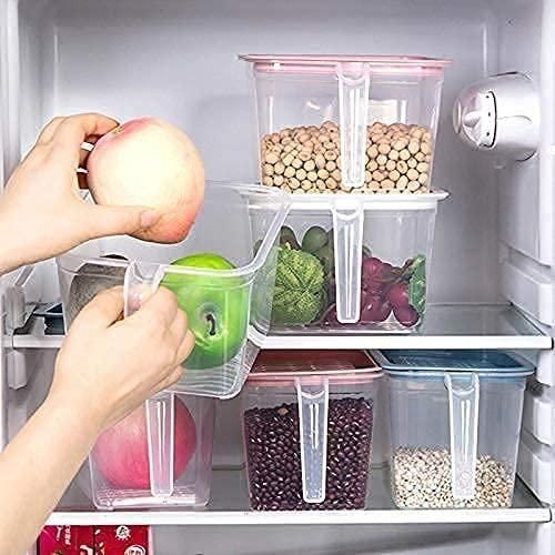 (Pack of 6) Unbreakable Fridge Storage Containers Box - Kitchen Storage Baskets