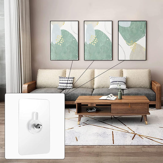 (30 Pcs) Wall Mount Screw Hooks for Kitchen Bathroom Bedroom Living Room