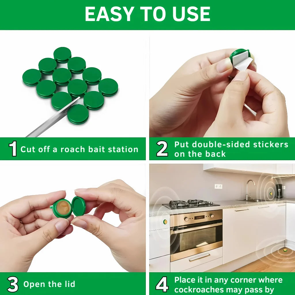 Natural Cockroach Killer Powder Gel (Pack of 24, 48, 96)