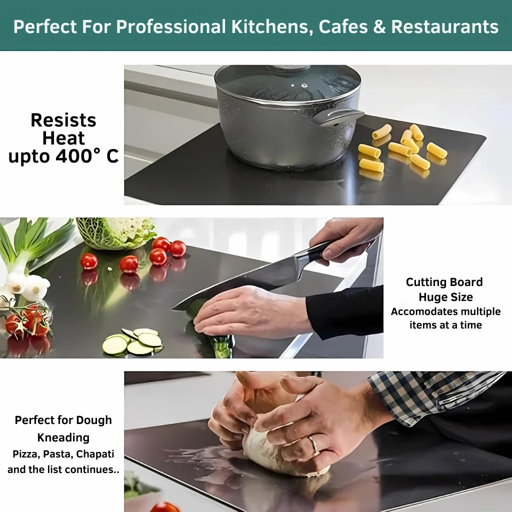 Premium Stainless Steel Anti-Skid Kitchen Chopping Board (50% OFF)