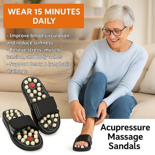 Acupressure & Magnetic Therapy Paduka/Slippers for Full Body Blood Circulation (Men & Women)