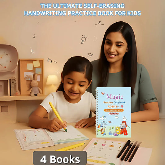 Sank Magic Practice Copybook (4 BOOKS, 1 PEN, 1 GRIP, 10 REFILL)