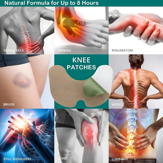 (20 Pcs) Self-Heating Herbal Knee Patches – Warm Comfort Pads for Daily Use