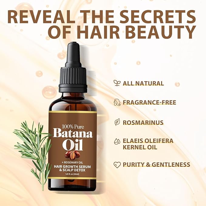 (Pack of 2) Batana Oil with Rosemary for Hair Growth 30ml each
