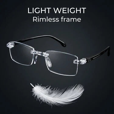 (Pack of 2) Rimless One Power Reading Glasses