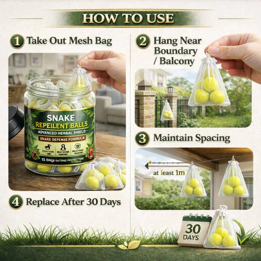 Snake Repellent Balls Advanced Herbal Shield Protection pack of 2