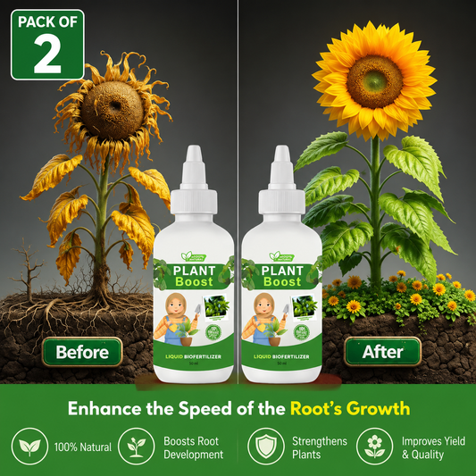 (Pack of 2) Plant Boost Liquid Biofertilizer - Organic Plant Growth Enhancer