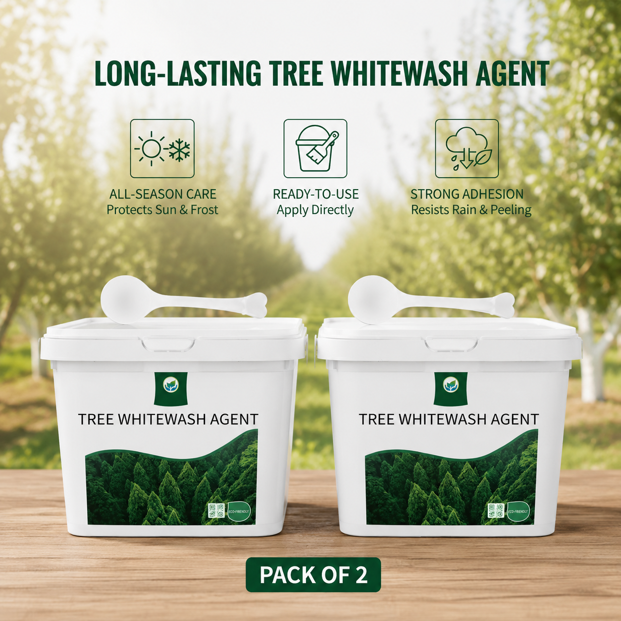 Tree Whitewash Agent, Long-Lasting Tree Whitewash Agent Pack Of 2
