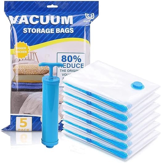 Vacuum Storage Bags for Clothes & Blankets PACK 5