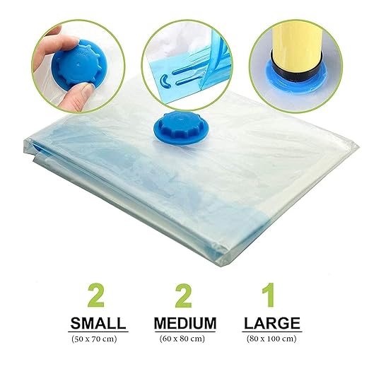Vacuum Storage Bags for Clothes & Blankets PACK 5