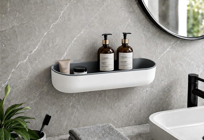 Wall Mounted Bathroom Shelf Adhesive Shower Caddy