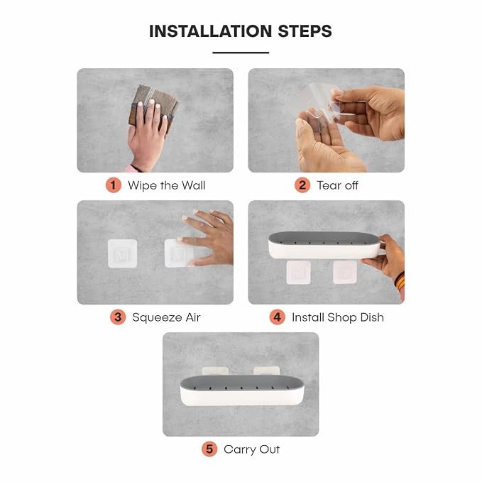 Wall Mounted Bathroom Shelf Adhesive Shower Caddy