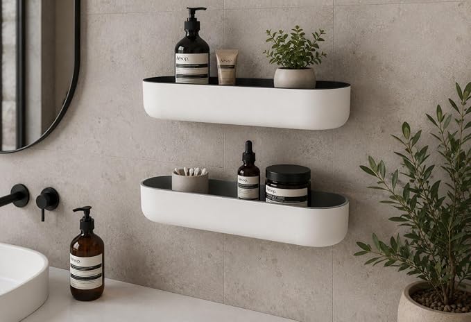 Wall Mounted Bathroom Shelf Adhesive Shower Caddy