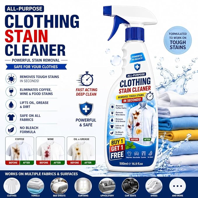 Stain Remover Spray Fast-Acting Fabric Cleaner