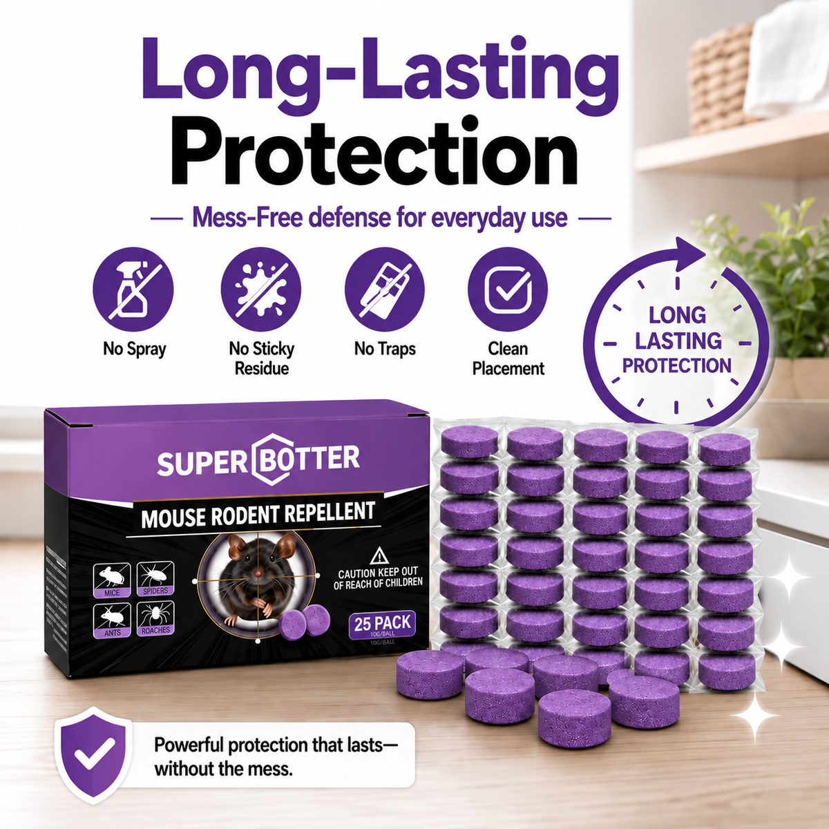 Mouse Rodent Repellent Pack of 1 (25tablets)