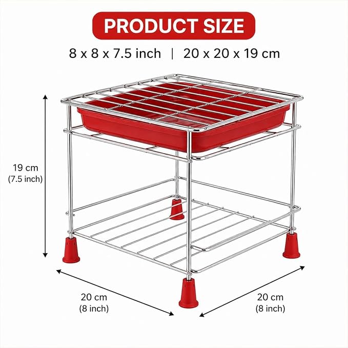 Stainless Steel Matka Stand with Removable Tray
