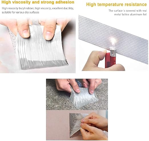 Flashing Tape Waterproof Leak Repair Tape – Heavy Duty Self-Adhesive Aluminum Sealing Tape