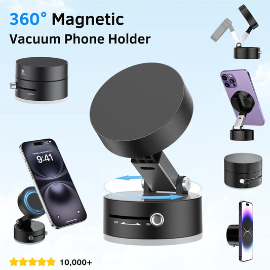 360° Magnetic Vacuum Phone Holder (50% Discount)