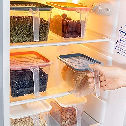 (Pack of 6) Unbreakable Fridge Storage Containers Box - Kitchen Storage Baskets