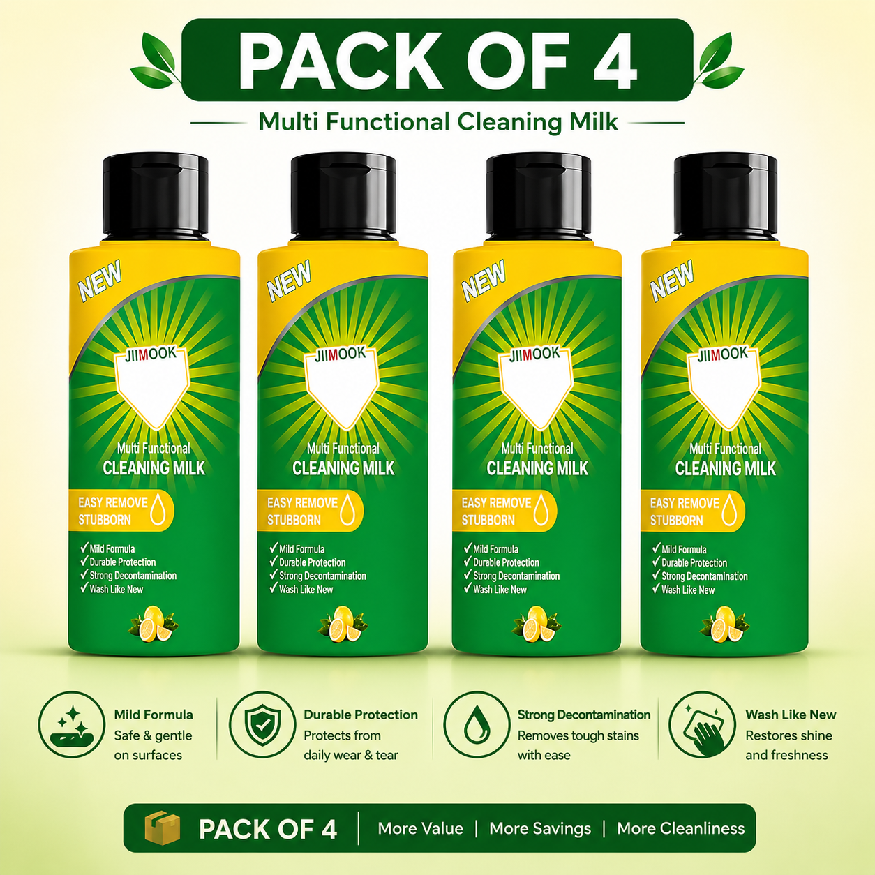 Pack of 4- All Purpose Powerful Multifunctional Cleaner for Home