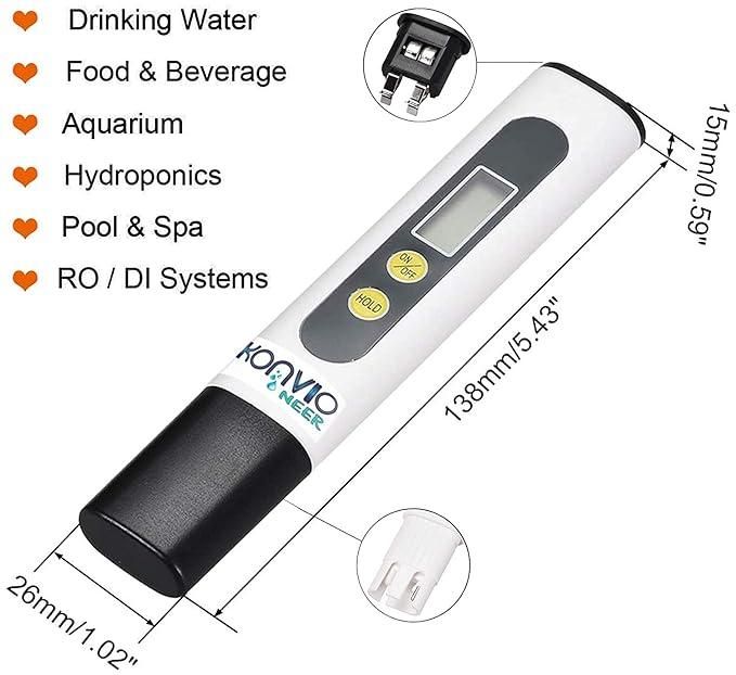Water TDS Meter Tester – Digital Water Quality Tester with High Accuracy