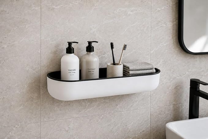 Wall Mounted Bathroom Shelf Adhesive Shower Caddy