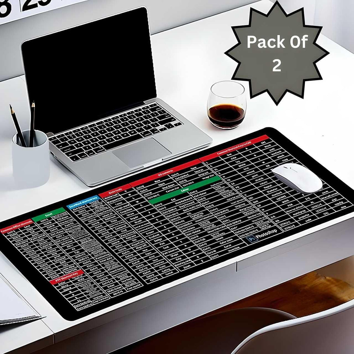 Extended Gaming Laptop Mouse Pad, Thick Non-Slip Rubber Base Desk Mat ...