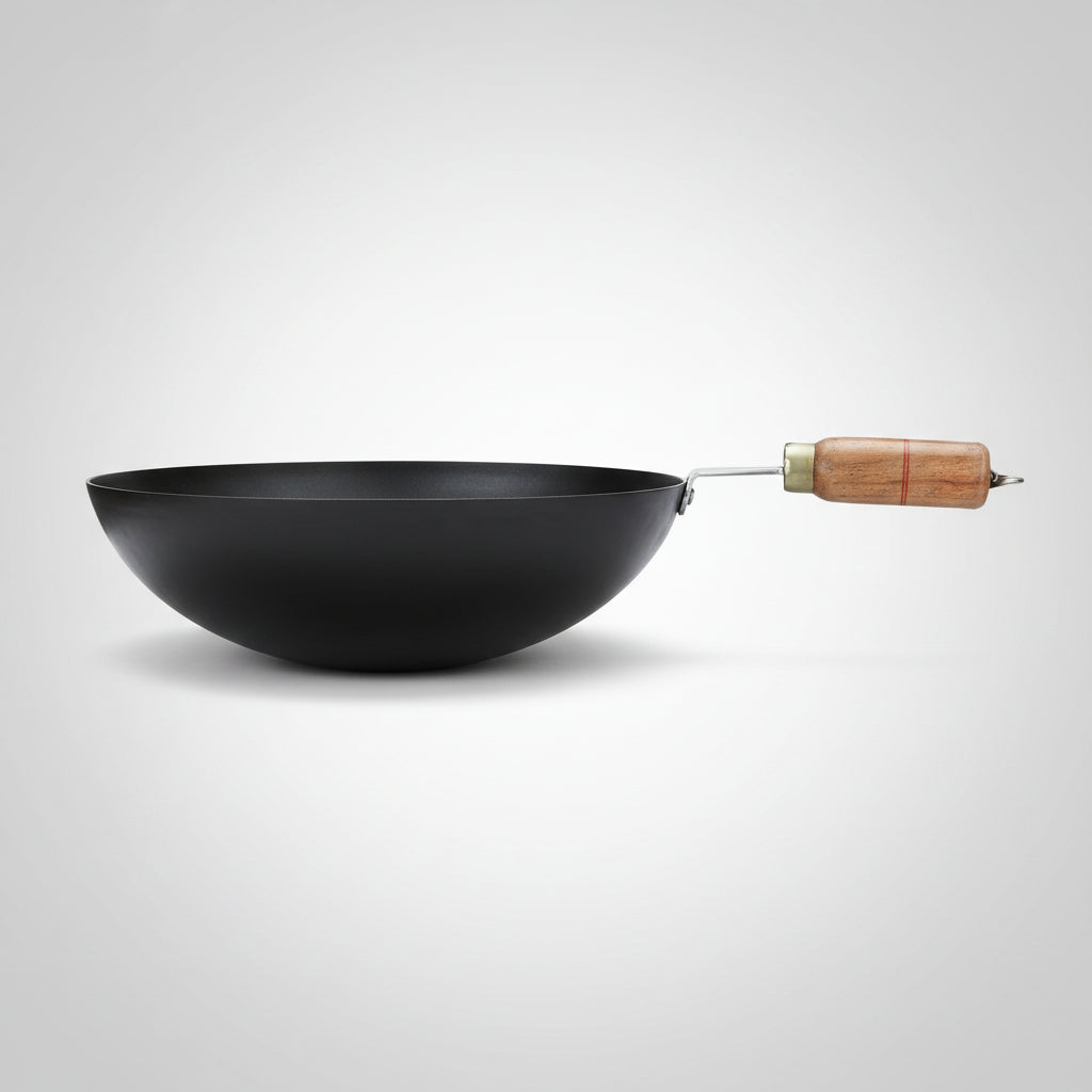 Steel Iron Wok with Strong Handle Kadai