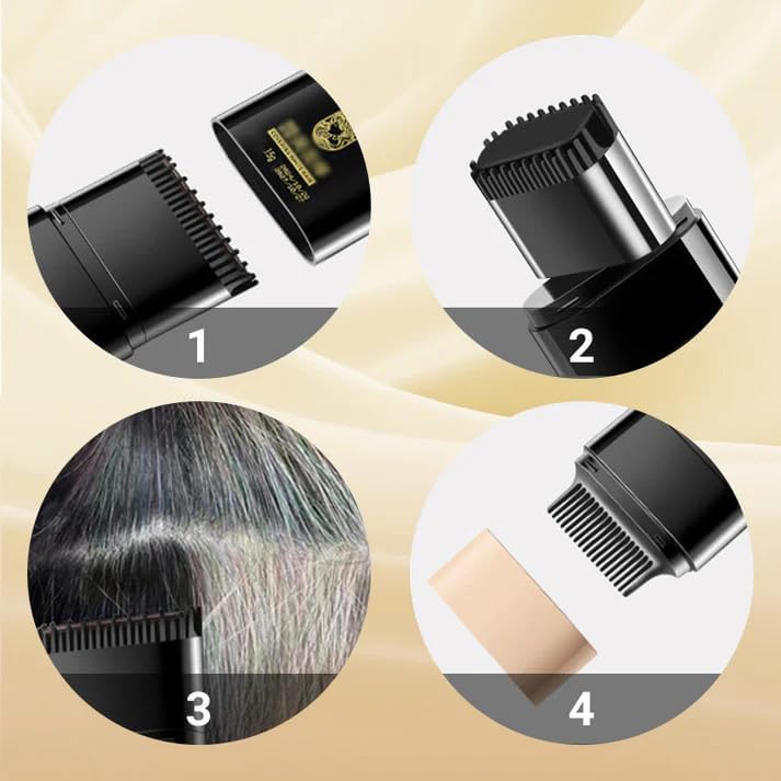 Instant Hair Dye Stick with Built-in Comb, Gray Hair Dye, 2-in-1 Touch-Up Comb