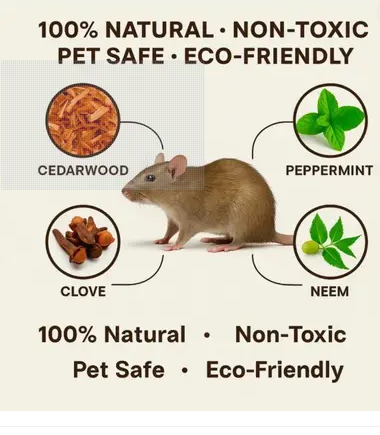 Pack of 2- Rat Repellent Spray – Natural Rodent Repellent for Home, Car & Warehouse