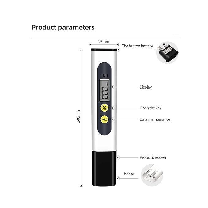 Water TDS Meter Tester – Digital Water Quality Tester with High Accuracy