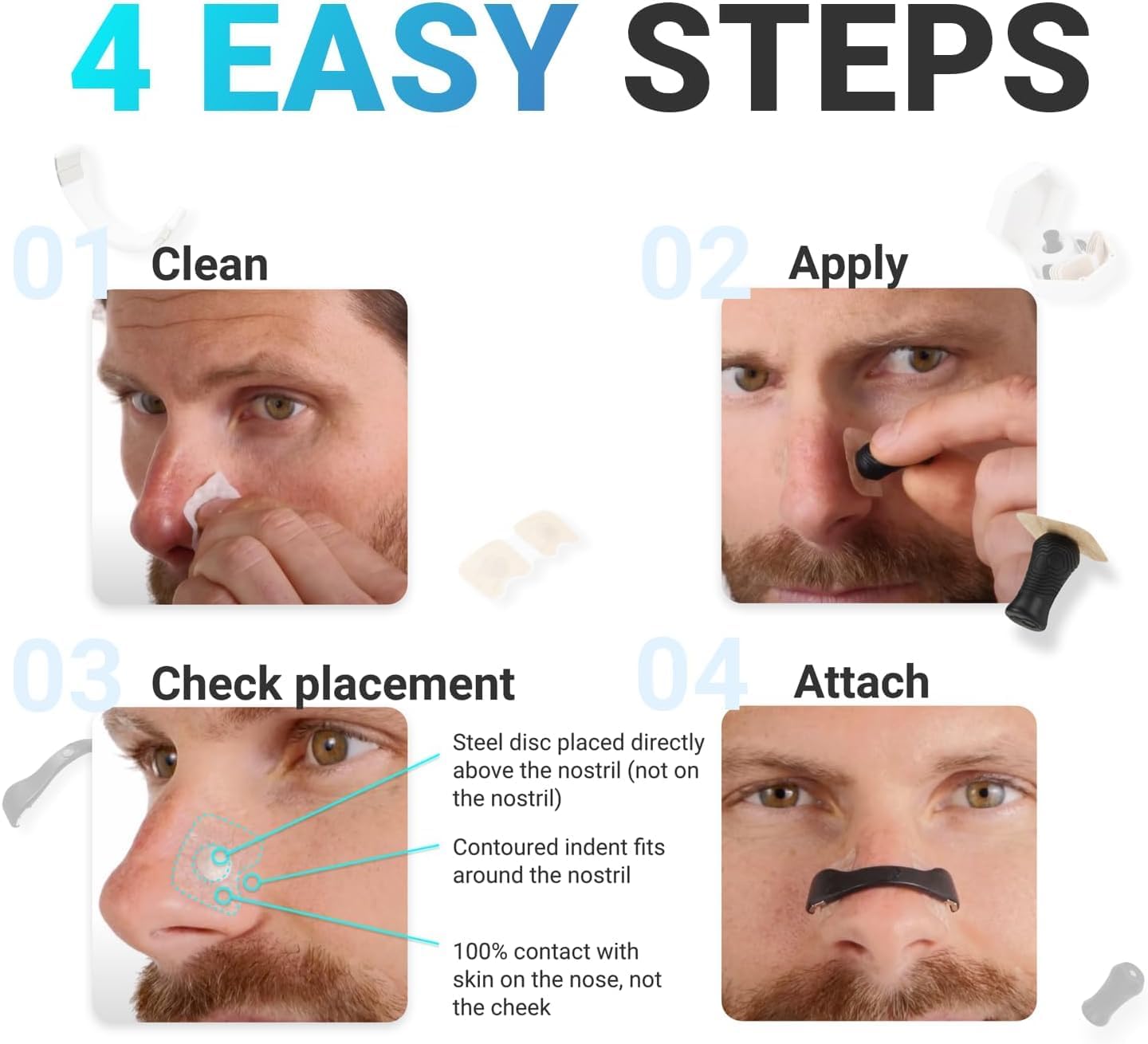 Breathing Nasal Strip Starter Kit – Comfortable Airflow Support Strips