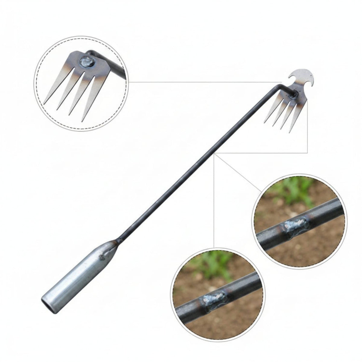 Garden Weeder Tool Digging – 4 Teeth Manual Weed Puller