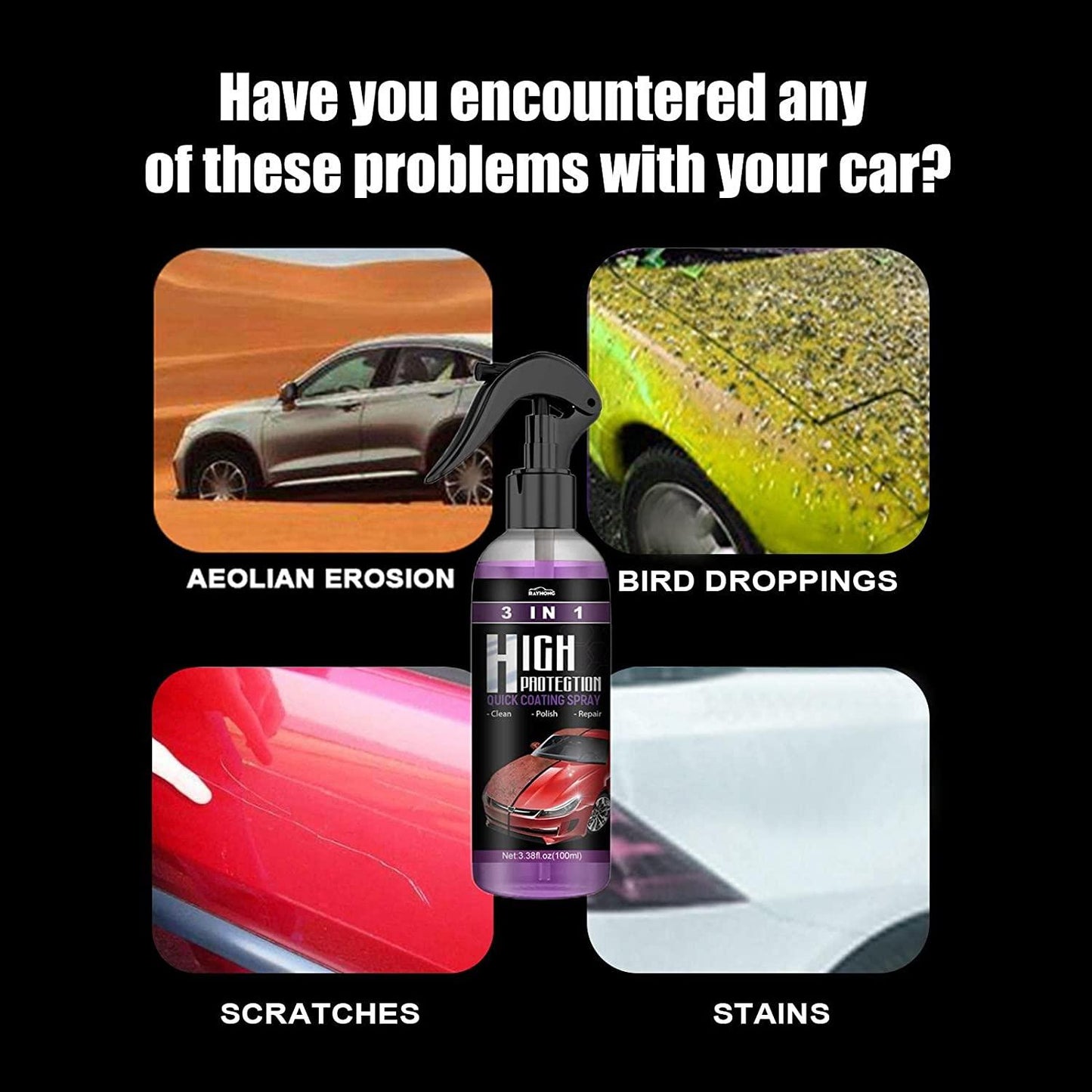 (Pack of 2) Hydrophobic Polish Nano Coating Agent for Car, Motorcycles, Boats