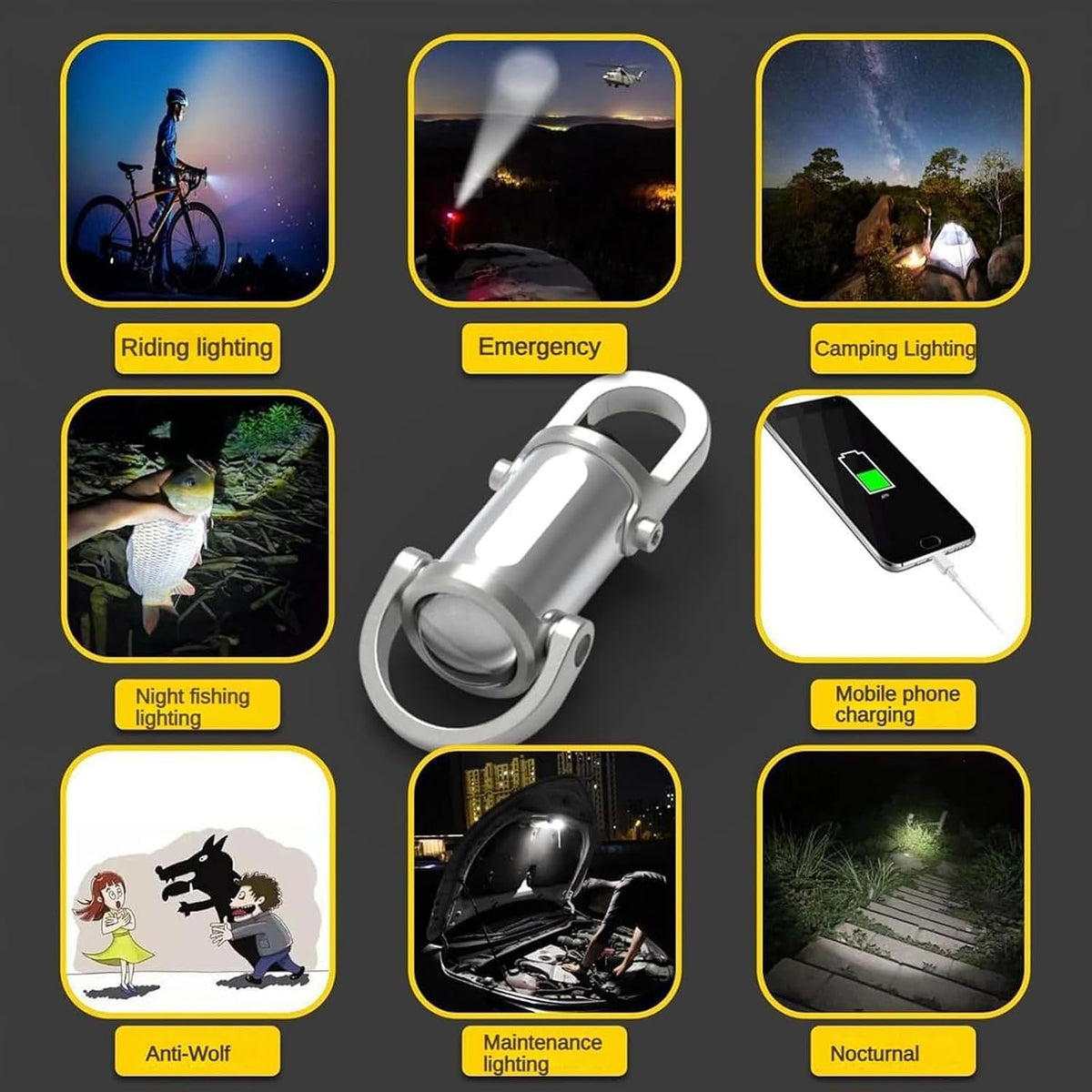 Rechargeable Keychain Flashlight – Mini LED Torch