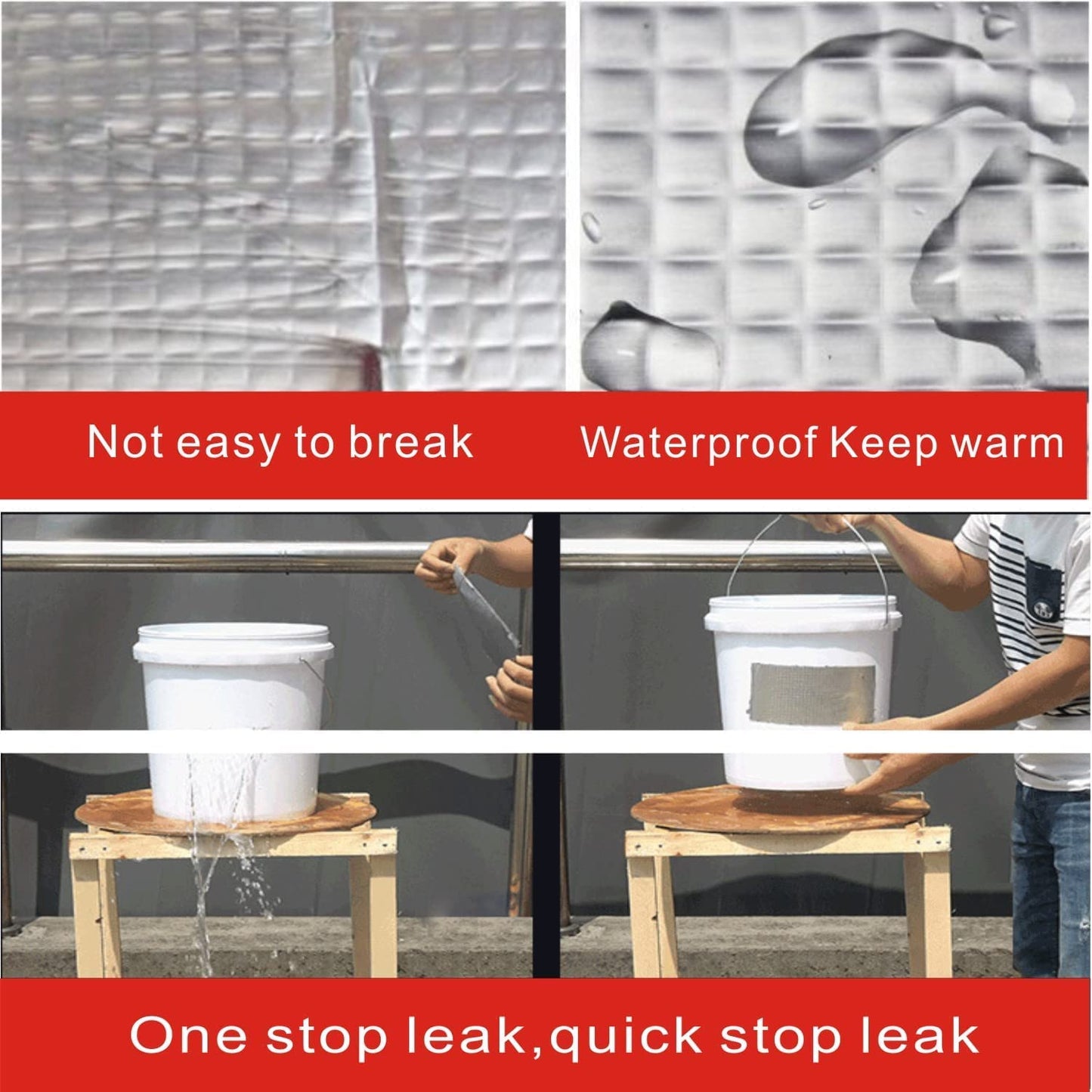 Flashing Tape Waterproof Leak Repair Tape – Heavy Duty Self-Adhesive Aluminum Sealing Tape