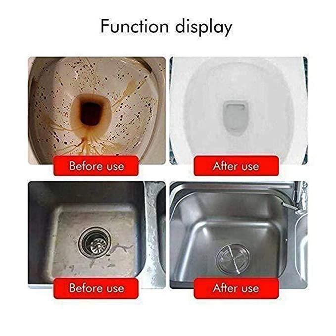 Pack of 2- Drain Blockage Cleaner Sink Cleaner Powder, Clog, Toilet Blockage Cleaner