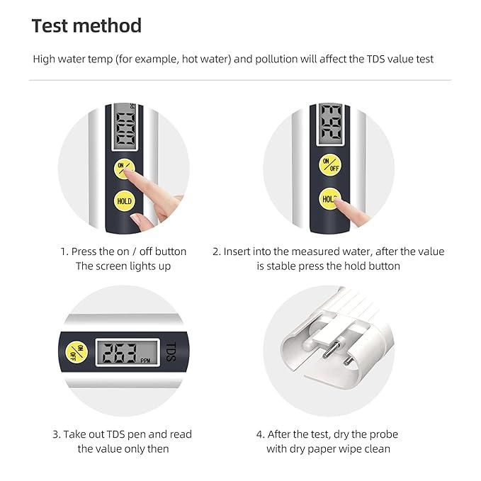 Water TDS Meter Tester – Digital Water Quality Tester with High Accuracy