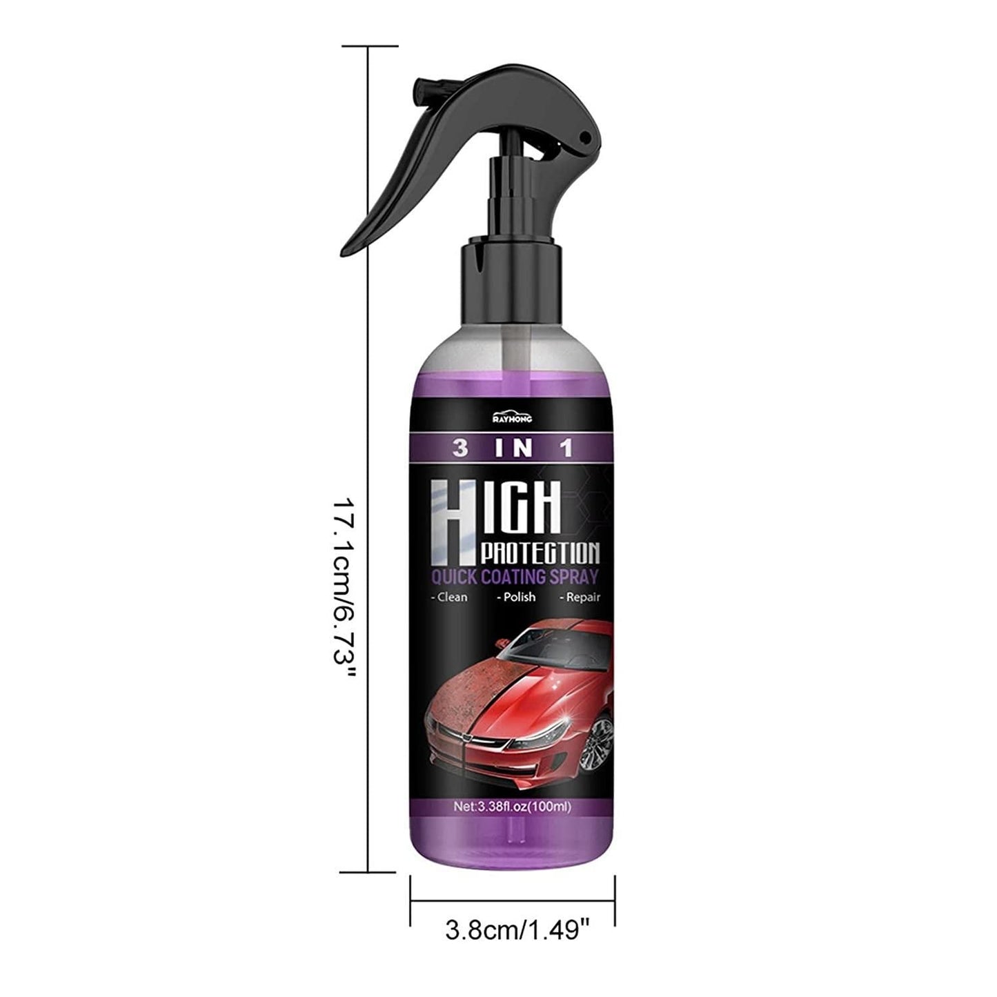 (Pack of 2) Hydrophobic Polish Nano Coating Agent for Car, Motorcycles, Boats