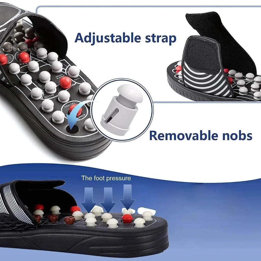 Acupressure & Magnetic Therapy Paduka/Slippers for Full Body Blood Circulation (Men & Women)