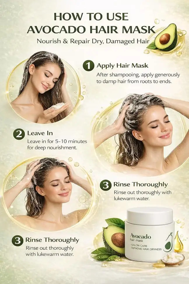 Avocado Hair Mask Pack of 2 – Deep Conditioning Hair Spa Cream