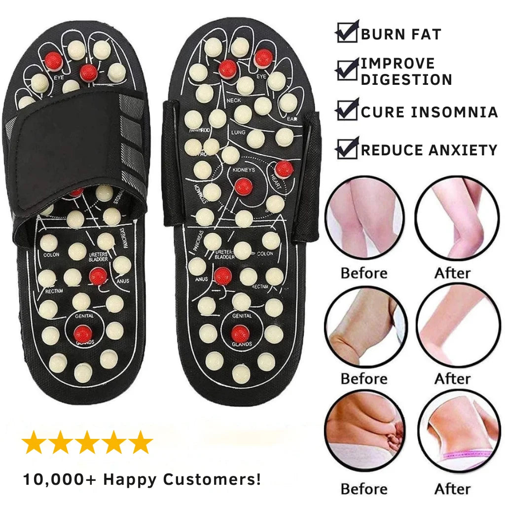 Acupressure & Magnetic Therapy Paduka/Slippers for Full Body Blood Circulation (Men & Women)