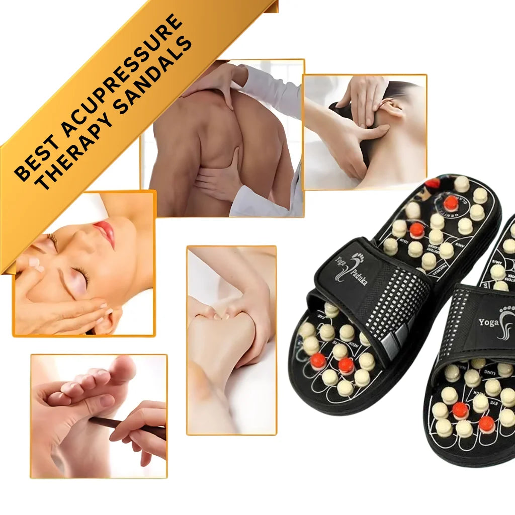Acupressure & Magnetic Therapy Paduka/Slippers for Full Body Blood Circulation (Men & Women)