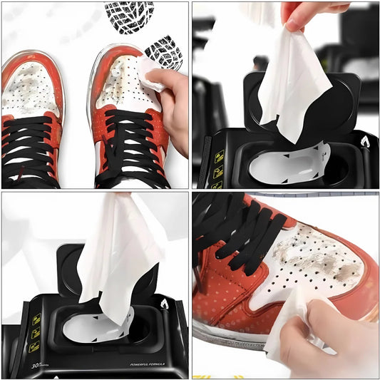 Natural Instant Sneaker & Shoe Cleaner Wipes (50% OFF)