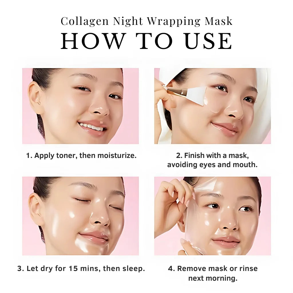 Korean Collagen Night Wrapping Peel Off Mask (Pack of 2)