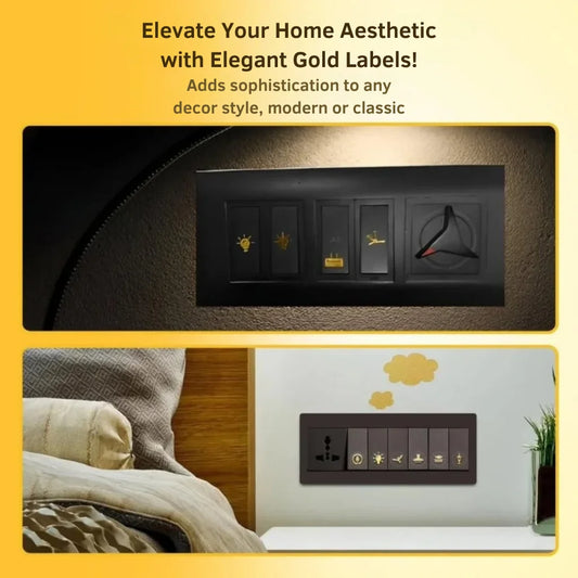 Gold Switch Stickers – Premium 3D Vinyl Decals
