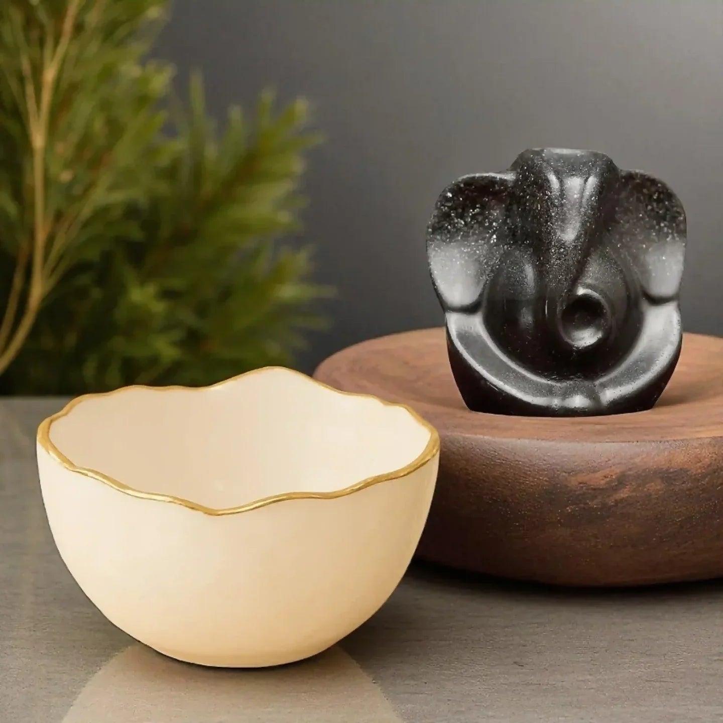 Money bowl with ganesh